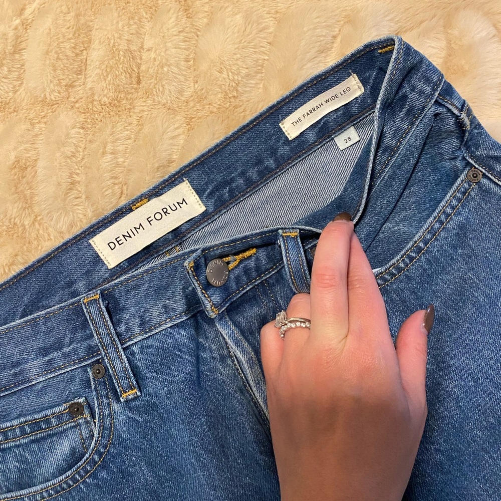 Aritzia Denim Forum, Classic Blue Wide Leg Jeans